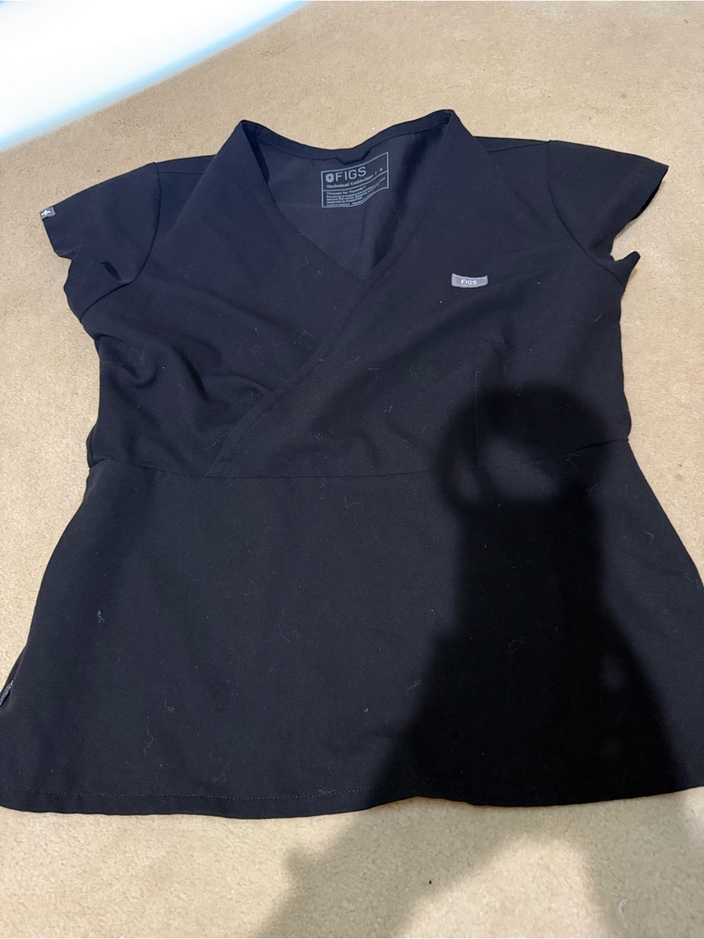 Figs Black Women's Scrub Top